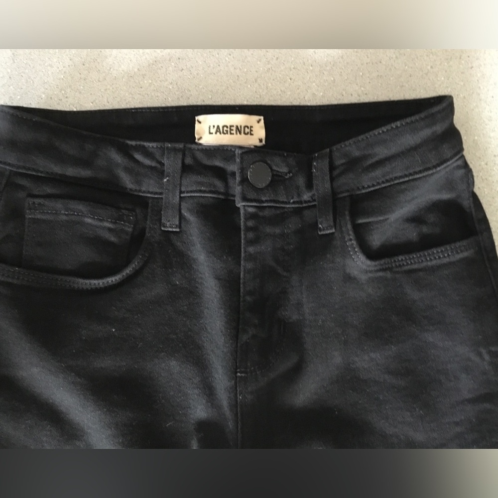 Women’s L’Agence Black Jeans Slight Flare Size 24 High Rise
